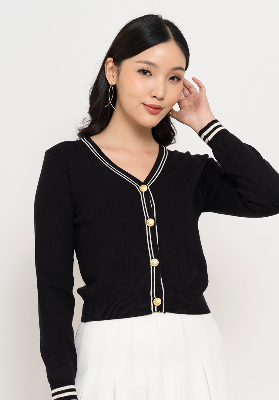 Yvette Cardigan Black Chocochips Chocochips Boutique