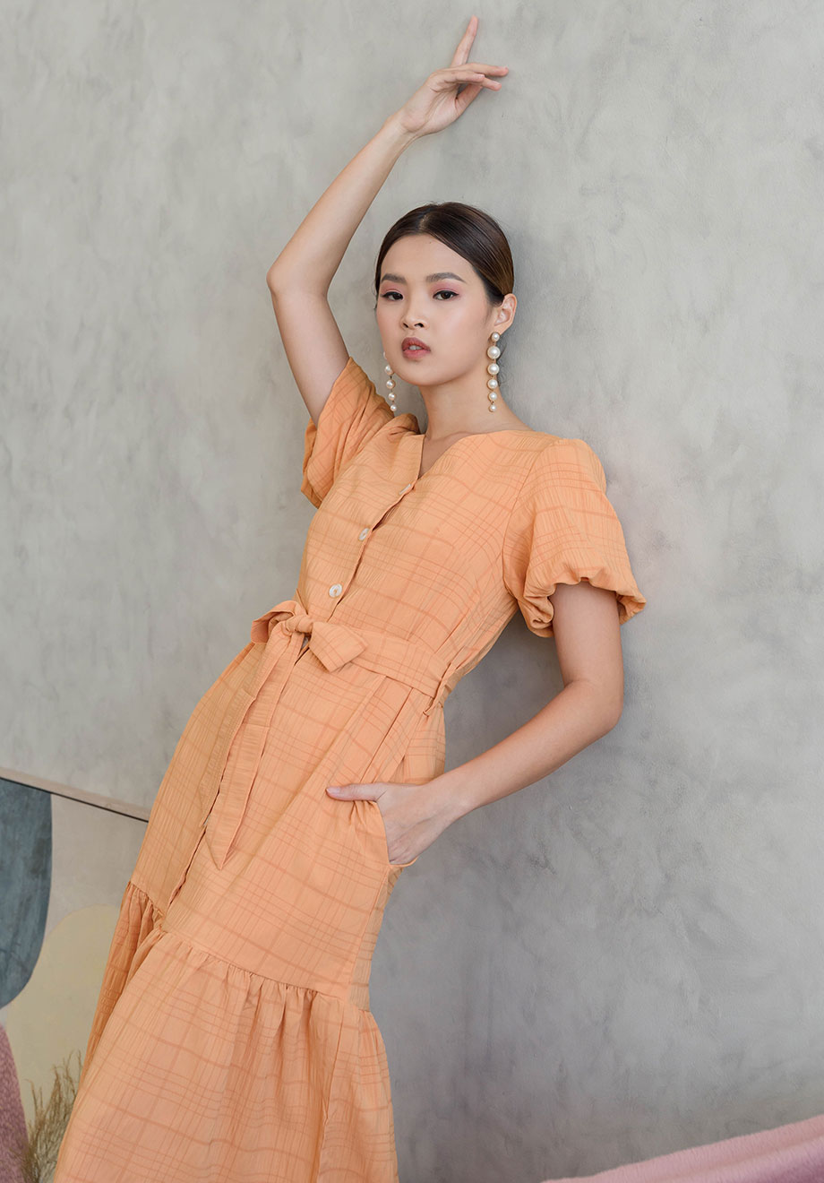 Soft store orange dress